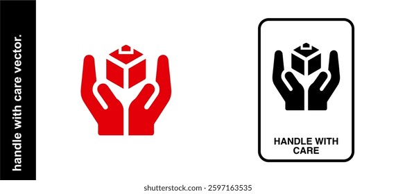 handle with care vector icon pack