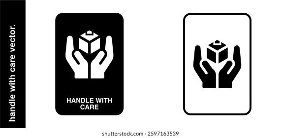 handle with care vector icon pack