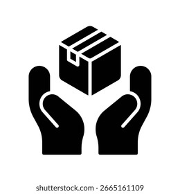 Manija con el Vector del cuidado para las etiquetas especiales del paquete, señal de la atención con el icono, símbolo logístico para el transporte seguro