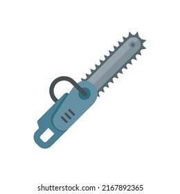 Handle chainsaw icon. Flat illustration of handle chainsaw vector icon isolated on white background