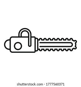 Handle chainsaw icon. Outline handle chainsaw vector icon for web design isolated on white background