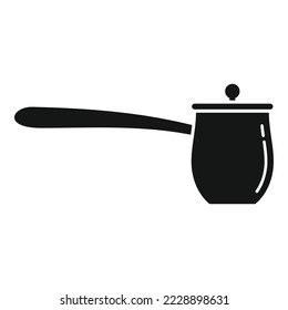 Handle coffee pot icon simple vector. Hot drink. Bean food