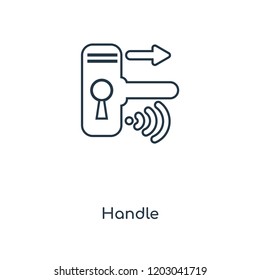 Handle concept line icon. Linear Handle concept outline symbol design. This simple element illustration can be used for web and mobile UI/UX.