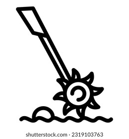 Handle cultivator icon outline vector. Machine farm. Agriculture equipment
