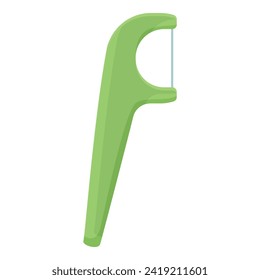 Handle dental floss icon cartoon vector. Super hero. Smile magical