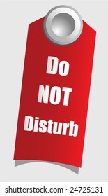 Handle door "don't disturb" , vector