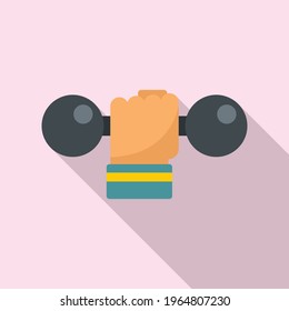 Handle dumbbell icon. Flat illustration of Handle dumbbell vector icon for web design