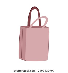 handle ecobag cartoon. mockup template, carry realistic, shopper recycle handle ecobag sign. isolated symbol vector illustration