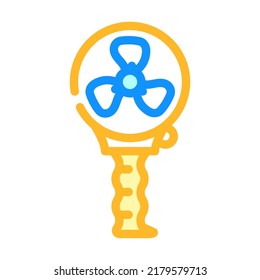 handle fan color icon vector. handle fan sign. isolated symbol illustration
