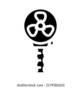 handle fan glyph icon vector. handle fan sign. isolated symbol illustration