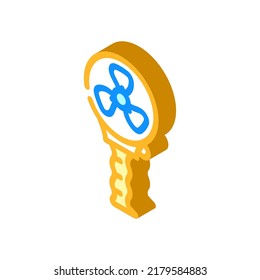 handle fan isometric icon vector. handle fan sign. isolated symbol illustration