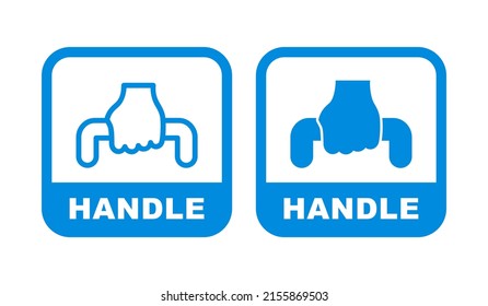 Handle or holding ergonomic logo vector badge