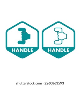 Handhabung oder Halten eines ergonomischen Logo-Vektorausweises