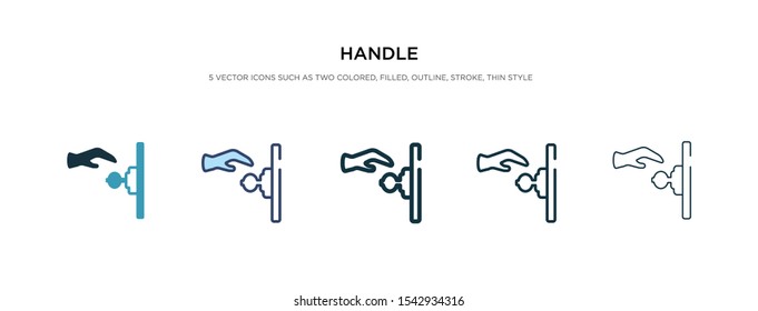 handle icon in different style vector illustration. two colored and black handle vector icons designed in filled, outline, line and stroke style can be used for web, mobile, ui