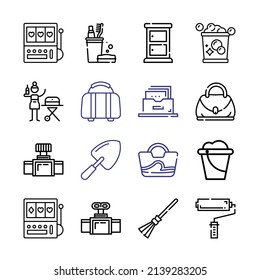 handle Icon Set with line icons. Modern Thin Line Style. Suitable for Web and Mobile Icon. Vector illustration EPS 10.