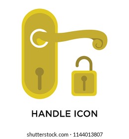Handle icon vector isolated on white background for your web and mobile app design, Handle logo concept