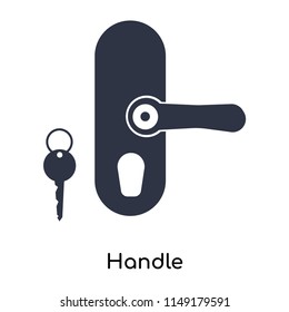 Handle icon vector isolated on white background for your web and mobile app design, Handle logo concept