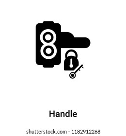 Handle icon vector isolated on white background, logo concept of Handle sign on transparent background, filled black symbol