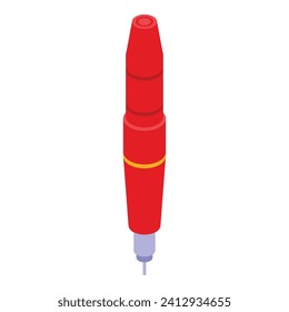 Handle ink machine icon isometric vector. Tattoo studio. Beauty fashion