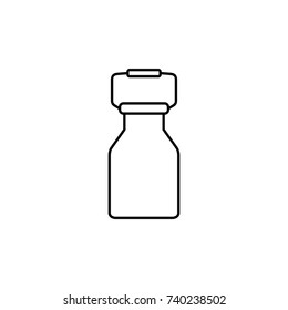 handle milk can line black icon