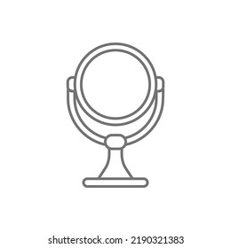 Handle mirror icon in line style. Illustration about beauty equipment and medical.