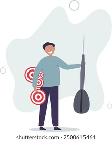 Handle multiple businesses simultaneously, multi purpose or multitasking, side hustle or side job concept.flat design with people.