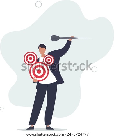 Handle multiple businesses simultaneously, multi purpose or multitasking, side hustle or side job concept.flat llustration.