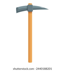 Handle pick axe icon cartoon vector. Shaft plant. Machinery fuel energy