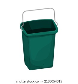 handle plastic bucket container cartoon. handle plastic bucket container sign. isolated symbol vector illustration