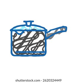 handle pot cooking doodle icon sketch vector. handle pot cooking sign. isolated symbol illustration