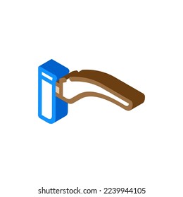 manipular el vector de iconos isométricos de cocina de olla. maneja el signo de cocina de olla. ilustración de símbolo aislado