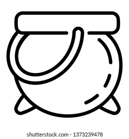 Handle pot icon. Outline handle pot vector icon for web design isolated on white background