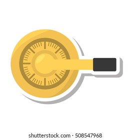 handle safe box isolated icon vector illustration design