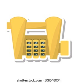 handle safe box isolated icon vector illustration design