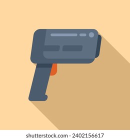 Handle speed radar icon flat vector. Flash limit gun. Transport security