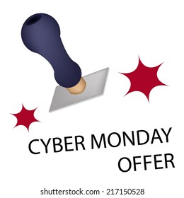 Handle Stamper Ready to Stamping "Black Friday Offer" for Cyber Monday Shopping Season and Biggest Discount Promotion in A Year. 