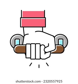 handle for supporting old people color icon vector. handle for supporting old people sign. isolated symbol illustration