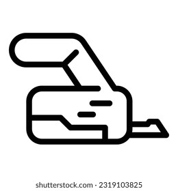 Handle trimmer icon outline vector. Lawn garden. Mower equipment