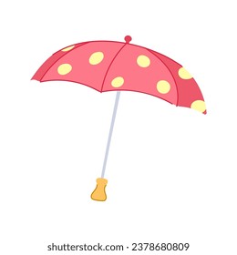 handle umbrella cartoon. water protect, object rain, rainy meteorology handle umbrella sign. isolated symbol vector illustration