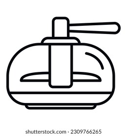 Controlar el vector de contorno del icono de corte de vegetales. Herramienta de cocina. Aparato de utensilios