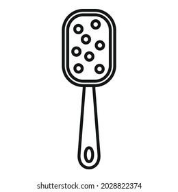Handle washcloth icon outline vector. Fabric cloth. Bathroom washcloth