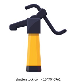 Handle water pump icon. Cartoon of handle water pump vector icon for web design isolated on white background