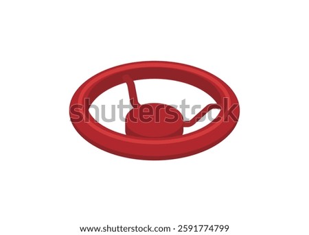 Handle wheel. Simple flat illustration.
