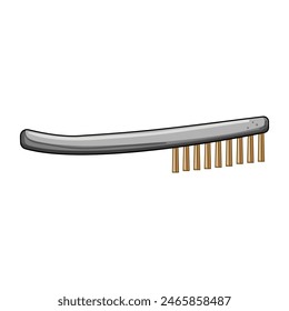 handle wire brush cartoon. grinder wool, removal cleaning, sponge safety handle wire brush sign. isolated symbol vector illustration