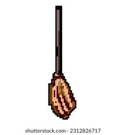 handle witch broom game pixel art retro vector. bit handle witch broom. old vintage illustration