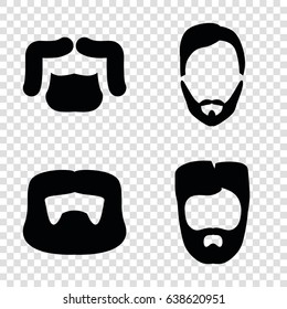 Handlebar icons set. set of 4 handlebar filled icons such as