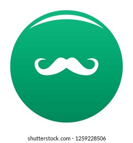 Handlebar mustache icon. Simple illustration of handlebar mustache vector icon for any design green