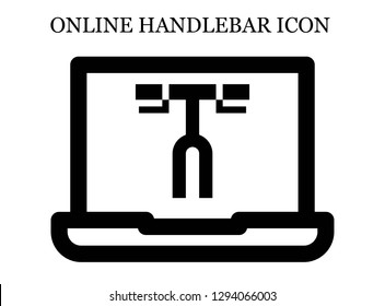 Handlebar search icon. Editable Handlebar search icon for web or mobile.