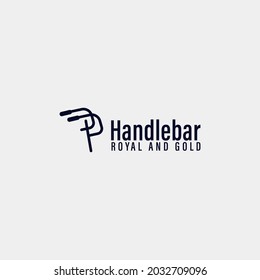 imagen de diseño vectorial del logotipo de la tienda de manillar, modelo de diseño del logotipo del vendedor de manillar deportivo moderno aislado en fondo blanco