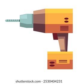 handled drill Carpenters hand Tool icon isolated